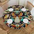 thumbnail image 1 of PIKWEEK  Round Table Cloth,Cute Owls Elastic Stretch Tablecloth for Dining, Kitchen, Wedding, Parties, Fits Tables, 1 of 7