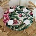 thumbnail image 1 of PIKWEEK  Round Table Cloth,Flowering Branches of Apple Trees Elastic Stretch Tablecloth for Dining, Kitchen, Wedding, Parties, Fits Tables, 1 of 7