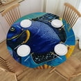 thumbnail image 1 of PIKWEEK Round Tablecloth Full Width Single-Sided Printing Tropical Fish Fish Swimming Underwater Coral Reef White, 1 of 8