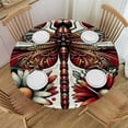 thumbnail image 1 of PIKWEEK  Round Tablecloth,Red Dragonfly and Flowers Indoor &amp; Outdoor Table Cover for Christmas, Thanksgiving, Event,Fits Tables, 1 of 7
