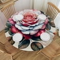 thumbnail image 1 of PIKWEEK  Round Tablecloth,Rose Isolated on White Indoor &amp; Outdoor Table Cover for Christmas, Thanksgiving, Event,Fits Tables, 1 of 7