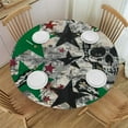 thumbnail image 1 of Wuche Round Tablecloth Skulls Wearing Round Fitted Tablecloth with Elastic Edge, Waterproof Oil Proof Table Cloth Wipe Clean Table Cover for Indoor and Outdoor, 1 of 7