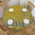 thumbnail image 1 of PIKWEEK  Round Tablecloth Stain Resistant Landscape Round Table Cover Mustard Ivory Black Spillproof Washable Table Cover for Party, Camping, Picnic for Dining Room Tabletop Decorations, 1 of 7