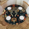 thumbnail image 1 of PIKWEEK Round Tablecloth for Picnic Dining Kitchen Farmhouse White, 1 of 8