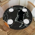 thumbnail image 1 of PIKWEEK Round Vinyl Fitted Tablecloth with Flannel Backing Elastic Table Cloth Waterproof Oil-Proof Plastic Table Cover Basketball Game Round Tablecloth, 1 of 7