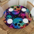 thumbnail image 1 of PIKWEEK Skull Head Fitted Round Tablecloth with Elastic Edge Waterproof Table Cover Skull Table Cloths Modern Tables Decoration for Dining Table,Picnic,Party, 1 of 7