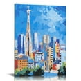 thumbnail image 1 of PIKWEEK Spain City of s Vintage Travel Poster Canvas Art print Poster Office Family Bed room Kitchen toilet Decorative Posters Wall Decor Posters 12x16 in, 1 of 4