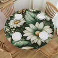 thumbnail image 1 of PIKWEEK Spring Daisies Flower Watercolor Round Tablecloth Fitted Table Cover,Farmhouse Green White Summer Elastic Tablecloths Waterproof Outdoor Indoor Stretch Cloth Tablecover for Dinner,Party,Shower, 1 of 7