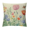 thumbnail image 1 of PIKWEEK  Spring Pillow Covers Tulip Lavender Butterfly Throw Pillow Covers Flowers Decorative Mother's Day Pillowcase Spring Decor for Home Couch Sofa Outdoor, 1 of 5