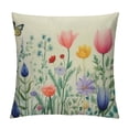 thumbnail image 1 of PIKWEEK Spring Pillow Covers Tulip Lavender Flower Decorative Throw Pillows Farmhouse Outdoor Summer Seasonal Floral Cushion Case for Couch Sofa Home Decor, 1 of 5
