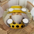 thumbnail image 1 of PIKWEEK Spring Summer Gnome Daisy, Elastic Fitted Edged Round Tablecloth Fade Resistant Anti-Shrink Table Cloth Washable Table Cover for Indoor or Outdoor and Anywhere You Wanna use it White, 1 of 7