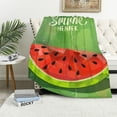 thumbnail image 1 of PIKWEEK Striped Watermelon Blanket for Couch Bed Throw Blanket, Aesthetic Decorative Blanket for Travel Camping Comfy Blanket, Full Size Blanket Multiple specifications White, 1 of 6