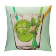 thumbnail image 1 of Wuche  Summer Time Throw Pillow Cases Tiki Bar Mai Tai Cocktail&nbsp;Decorative Cushion Covers Blue Hawaiian, Kiwi Mojito Quotes Pillowcase Holiday Home Couch Decor Square, 1 of 5
