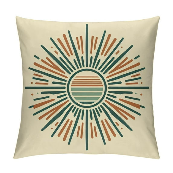Wuche Sun Sunshine Soft Pillow Covers, Boho Colorful Nature Sunset Decorative Pillowcase, Minimalist Simple Abstract Modern Art Decor Decorations for Home Bedroom  Multiple specifications