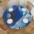 thumbnail image 1 of PIKWEEK Table Cloth Round Table Cover Purple Tulips Decor Purple Wild Flowers White, 1 of 8