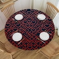 thumbnail image 1 of PIKWEEK  Valentine's Day Heart Round Tablecloth, Fitted Round Table Cloth with Elastic Edge Wipeable Table Protector for Indoor Outdoor Party Picnic, 1 of 7
