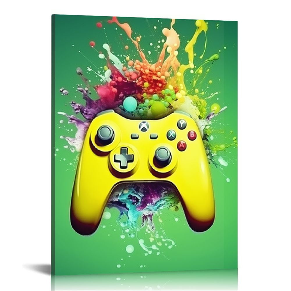 PIKWEEK Video Game Canvas Wall Art Game Room Decor Cool Gaming