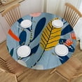 thumbnail image 1 of PIKWEEK Waterproof Resistant Fabric Floral Flower Gifts Soft Flower Round Tablecloth White, 1 of 8