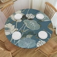 thumbnail image 1 of PIKWEEK Waterproof Resistant Fabric Round Tablecloth White, 1 of 8