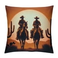 thumbnail image 1 of Wuche Western Square Pillow Cases - Cowboy Pillow Covers - Sunset Pillowcases  Multiple specifications, 1 of 5