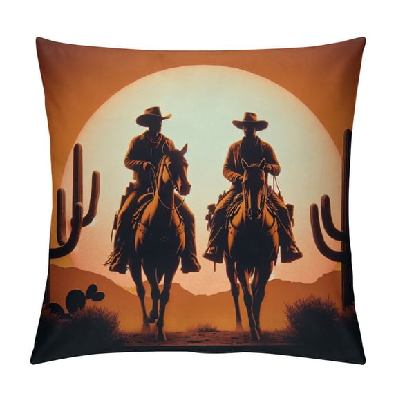 Wuche Western Square Pillow Cases - Cowboy Pillow Covers - Sunset Pillowcases Multiple specifications