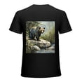 thumbnail image 1 of Wuche Wildlife Grizzly Bear Art Works, Design Shirts, Art Display, T-shirts, Lover Gifts, Casual Breathable Men, Women, Boys, Girls, Children Black, 1 of 4