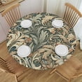 thumbnail image 1 of PIKWEEK William Morris Flowers Floral Prints, Elastic Fitted Edged Round Tablecloth Waterproof Anti-Shrink Soft Polyester Table Cloth Washable Table Cover for Banquet Home Indoor or Outdoor, 1 of 7
