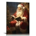 thumbnail image 1 of PIKWEEK  christmas canvas wall art, Santa Claus Poster, santa pictures Maximalist Winter Room Art Decor, Wall Pictures Prints Home Decor for Bedroom Living Room  12x16 in, 1 of 4