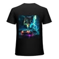 thumbnail image 1 of PIKWEEK  supercar poster, cool and charming art, shirt short sleeved design art display, T-shirt children's gift casual breathable men, women, boys and girls Black, 1 of 4