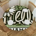 thumbnail image 1 of PIKWEEK with Elastic Edge Modern Decorative Round Tablecloth White, 1 of 8
