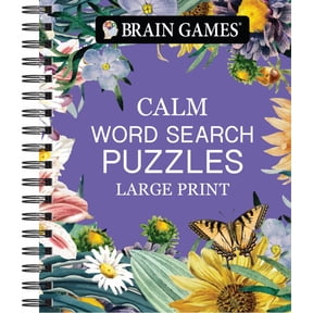 PIL EDITED: Brain Games - Calm: Word Search - Large Print (Spiral-Bound)