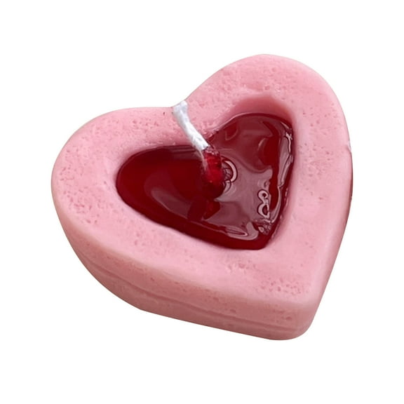 PILE 3pcs Heart Shaped Candles For Romantic Love Wedding Parties Candlelight Decorations Romantic Dinner Candles Valentine Day Gifts