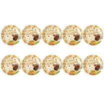 PILE Halloween Home Decor 10 Piece Thanksgiving Halloween 9 Inch Turkey Letters Fruit Pumpkin Disposable Paper Plates For Dinner Parties Convenient And Portable Use