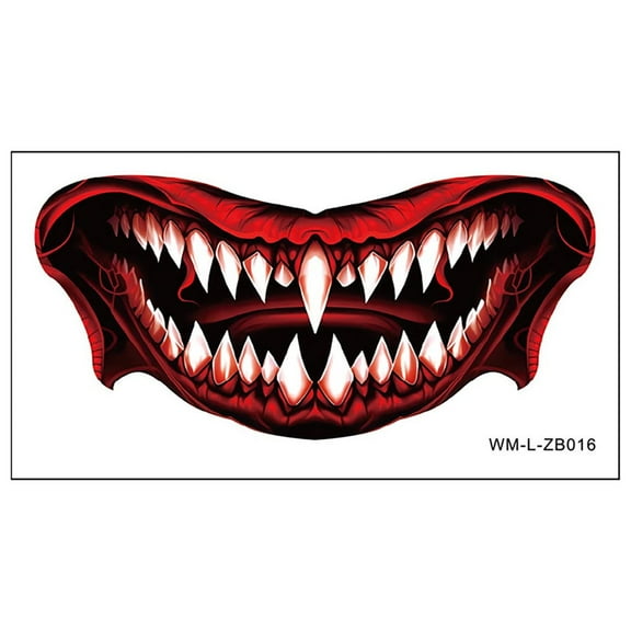 PILE Halloween Home Decor 2023 New Halloween Prank Makeup Temporary Halloween Clown Horror Mouth Stickers Removable And Realistic Temporary Kit, Halloween Makeup Props