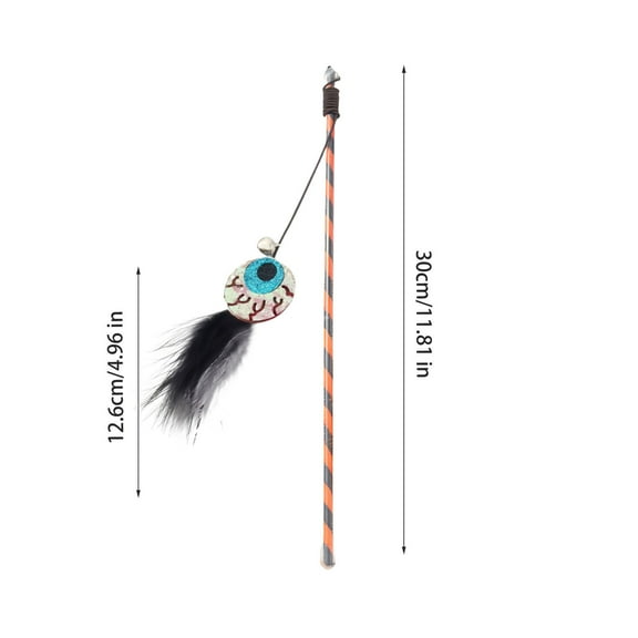 PILE Halloween Home Decor 2PCS Halloween Dog Toy New Model Funny Dog Stick Pumpkin Ghost Feather