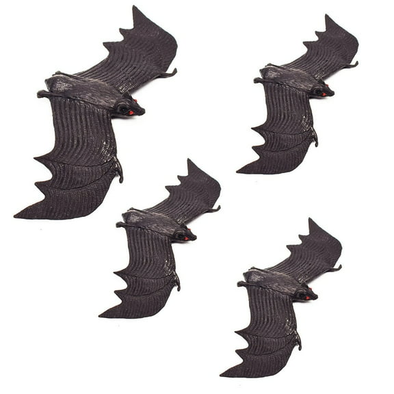 PILE Halloween Home Decor Bats as Halloween Decoration Simulation Of Rubber Terror With The Props 4PC