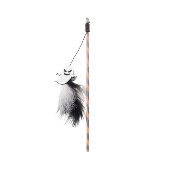 PILE Halloween Home Decor Halloween Dog Toy New Model Funny Dog Stick Pumpkin Ghost Feather