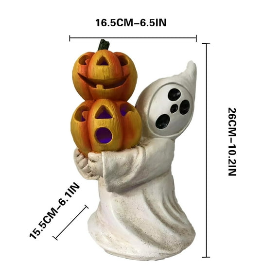 PILE Halloween Home Decor Halloween Ghosts Pumpkin Resin Crafts Courtyard Decoration Statues Garden Decoration Ornaments