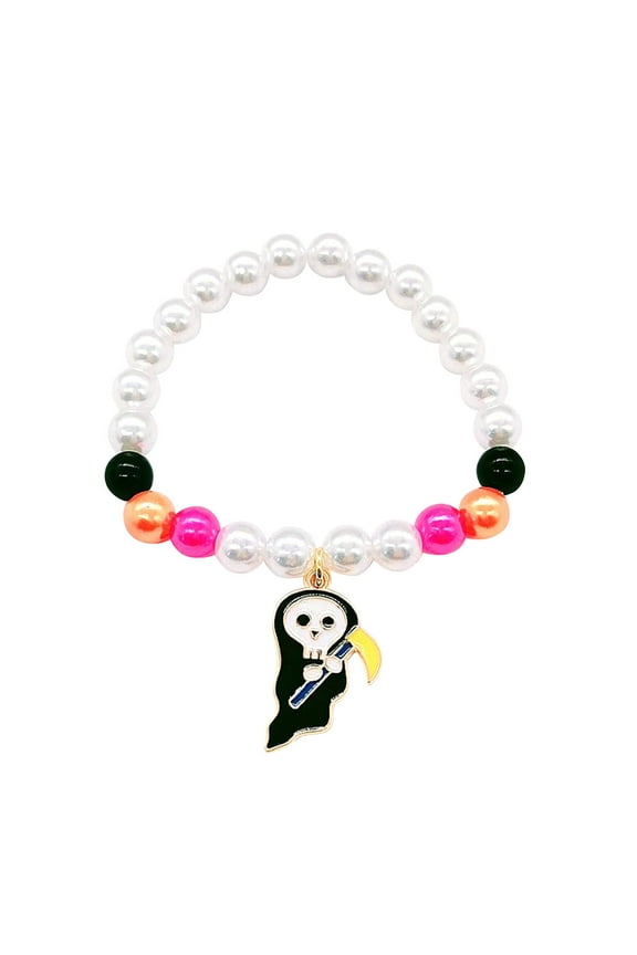 Halloween Home Decor Halloween Hand Beaded Hand Decorated Pumpkin Halloween Orange Bracelet