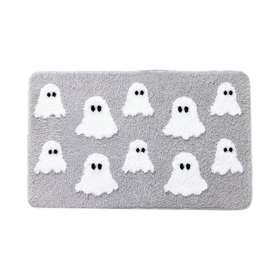 PILE Halloween Home Decor Halloween Pumpkin Rug Non-Slip Soft Flannel-Like Bath Mat Friendly Easy Clean Decor Carpet For Doorstep Living Room Bedroom
