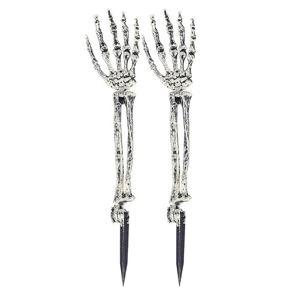 PILE Halloween Home Decor Halloween Skeleton Ghost Hand White Insertion Skeleton Hand Pair Of Terrifying And Tricky Insertion Decoration Props Room Courtyard