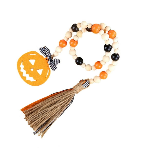PILE Halloween Home Decor Halloween Wooden Bead Ornaments Pendant Colorful Wooden Bead Ornaments