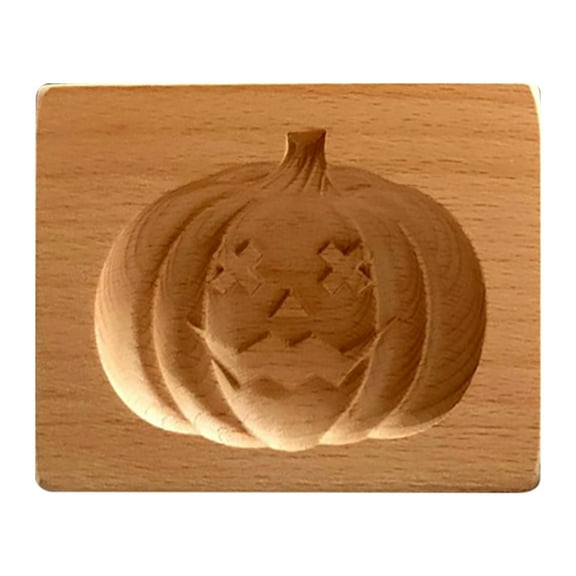 PILE Halloween Home Decor Novel Halloween Carved Model Cutter Wooden Gingerbread Shortbread Model