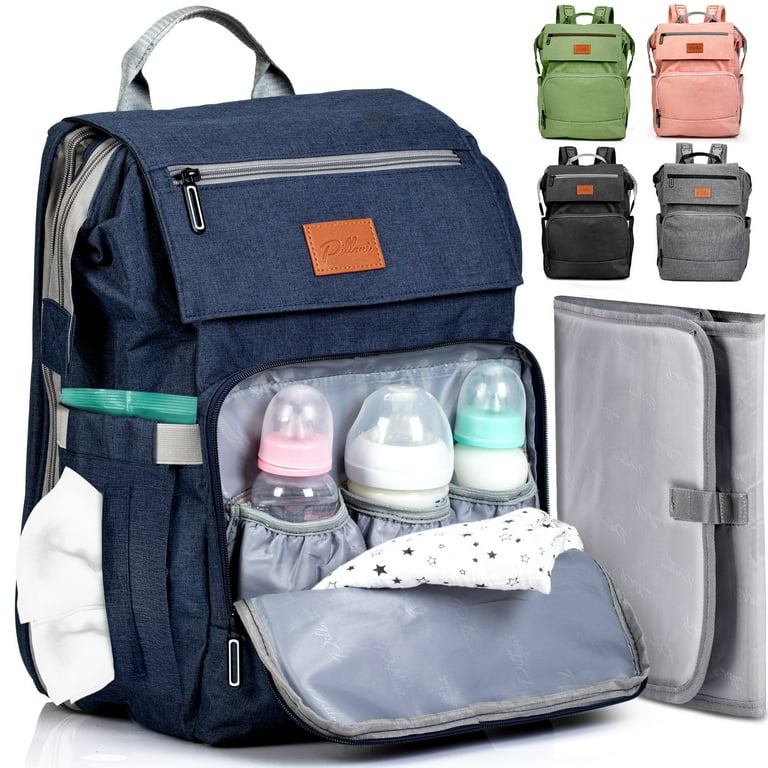 PILLANI Baby Diaper Bag Backpack Baby Bag for Boys Girls Diaper Backpack Large Travel Diaper Bags for Baby Girl w Changing Pad Newborn