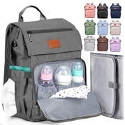 PILLANI Baby Diaper Bag Backpack - Large Bag for Boys & Girls, Waterproof Diaper Backpack - Travel Diaper Bags w/Changing Pad, Baby Registry Search & Shower Gif