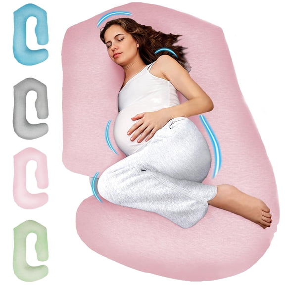 PILLANI Pregnancy Pillows for Sleeping - V C U Shaped 57inch Full Body Pillow with Removable Washable Cover, Cooling Maternity Pillow for Pregnant Women, Support for Back Belly Legs Hip