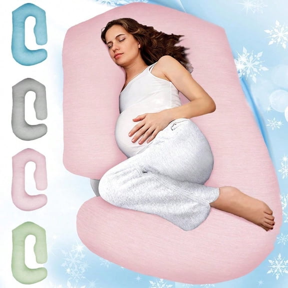 PILLANI Pregnancy Pillows for Sleeping - V C U Shaped Full Body Pillow with Removable Cover 57inch Cooling Maternity Pillow for Pregnant Women port for Back Belly Legs Hip - Pregnancy Must Haves
