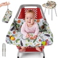 thumbnail image 1 of PILLANI Shopping Cart Cover for Baby, High Chair Cover for Restaurant Seat - Grocery Cart Cover for Baby Girl and Boy, Comfortable Cotton Buggy Covers for Babies - Padded Toddler Shopping Cart Cover, 1 of 8
