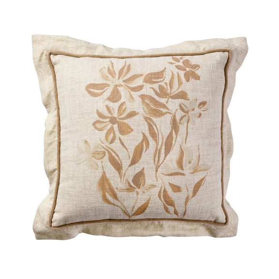 Printed Floral Throw Pillow Cover