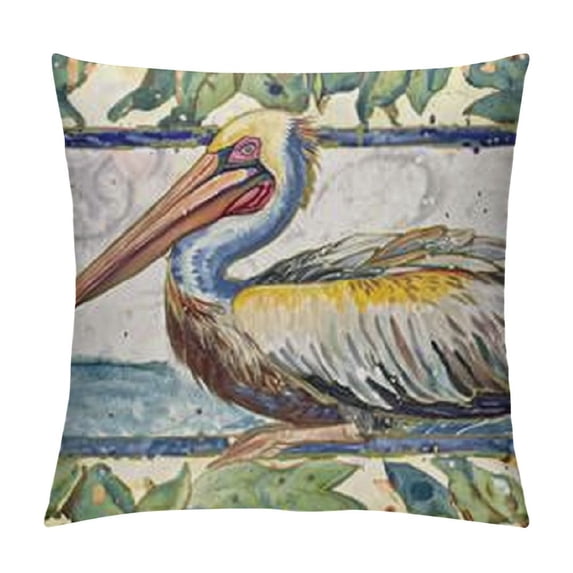 PILLOWCASE Bird - Pelican Fabric Standard Pillowcase Lightweight Super Soft Easy Care Decorative Artwork Pillowcase, Standard